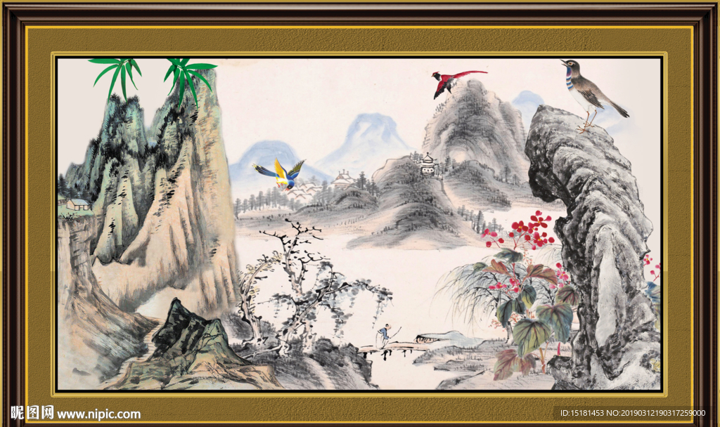 巨幅山水画