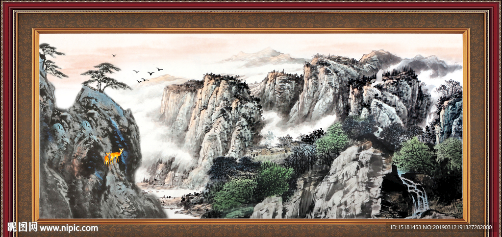 巨幅山水画