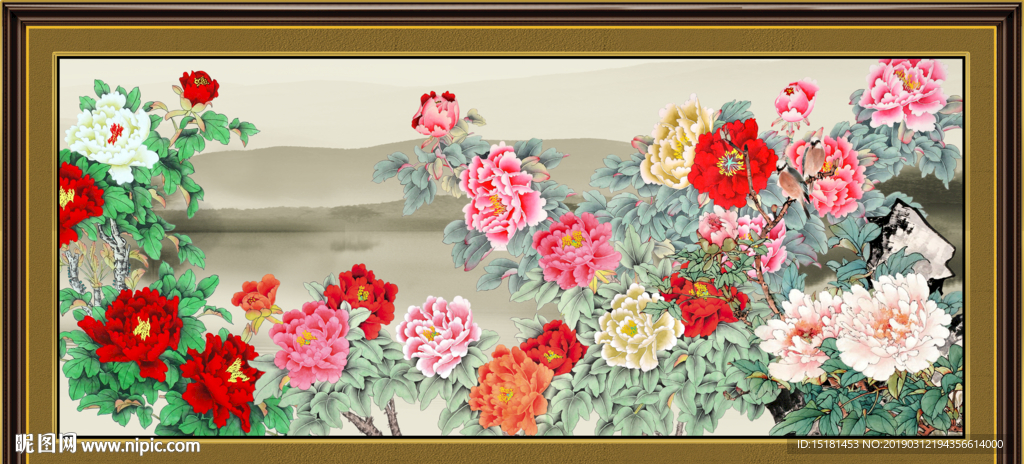 国画牡丹