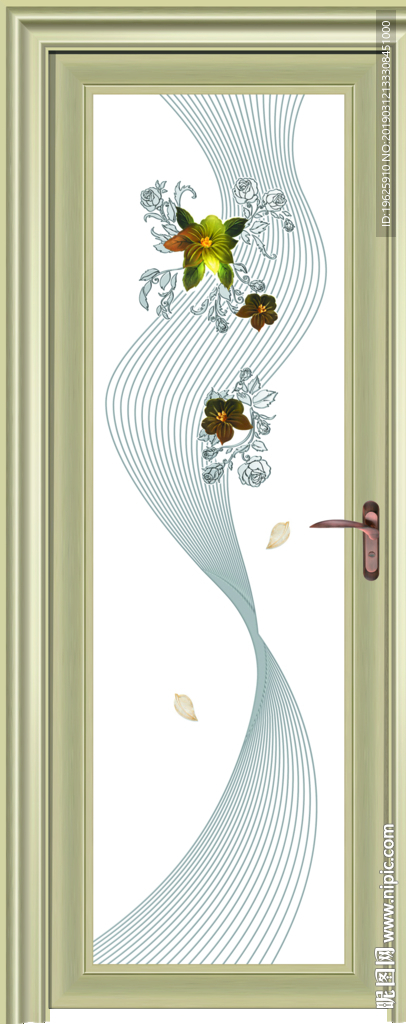 电泳香槟平开门