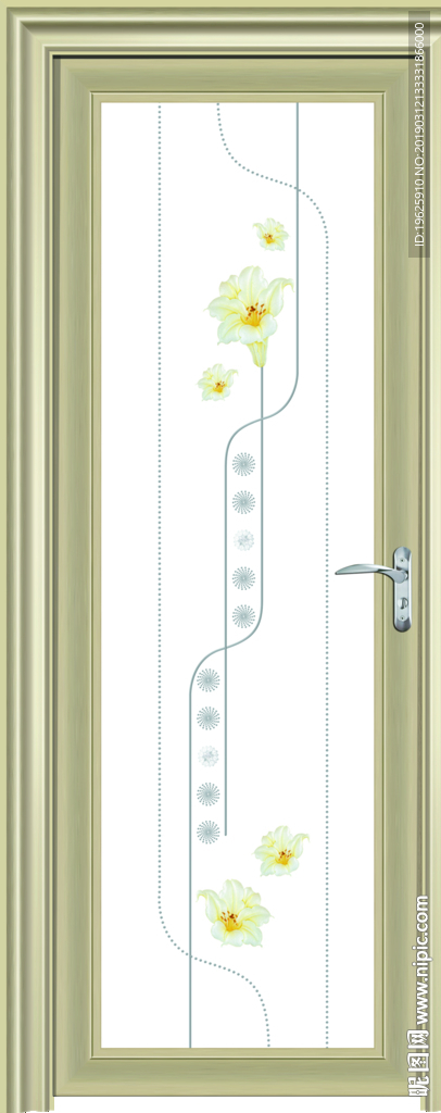 电泳香槟平开门