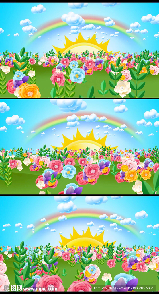唯美花园六一儿童节歌曲舞蹈背景
