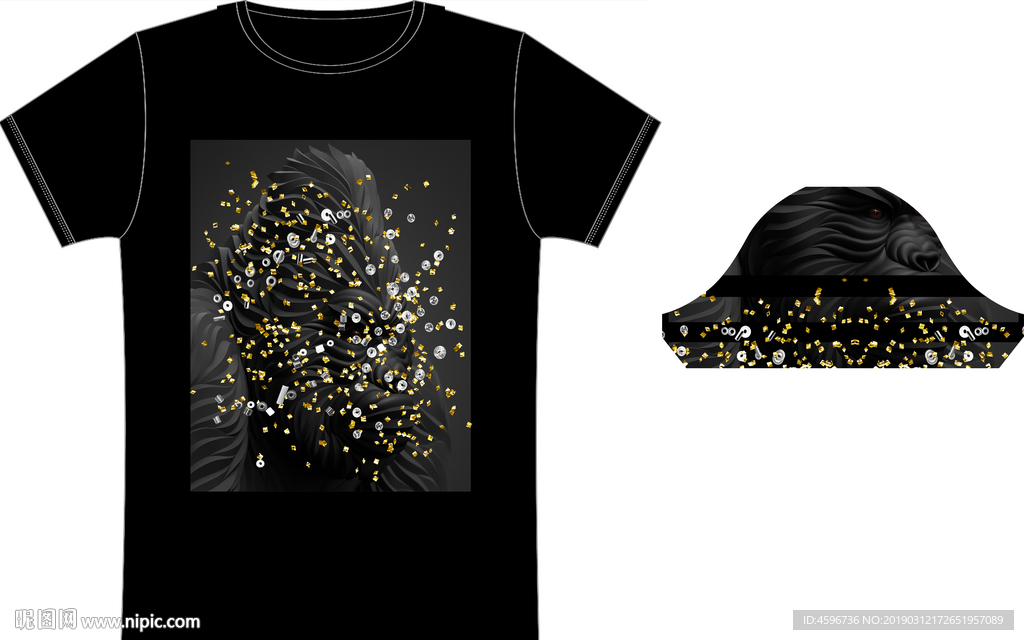 男装 T恤 数码 印花 高清