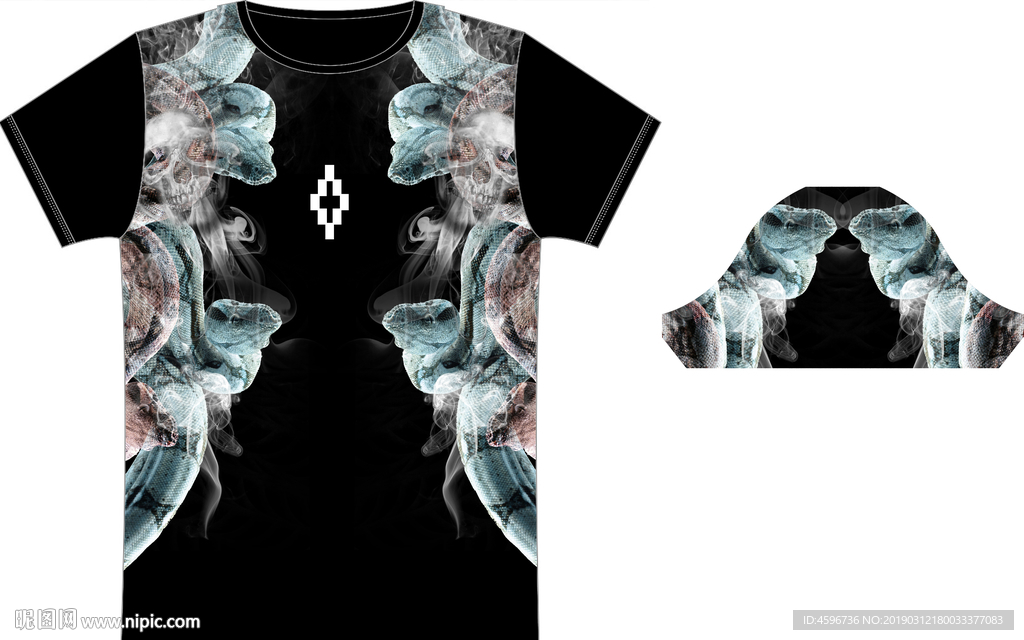 男装 T恤 数码 印花 高清