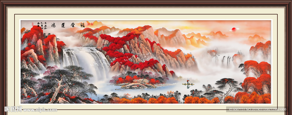 鸿运当头国画