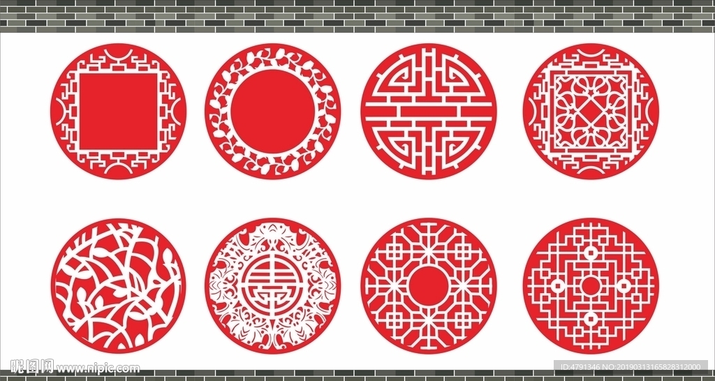 古典圆形雕花