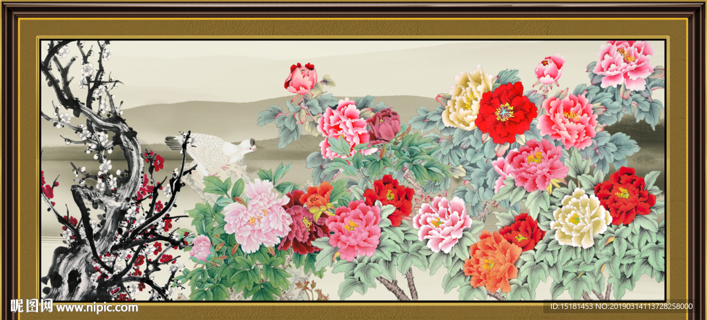 国画牡丹