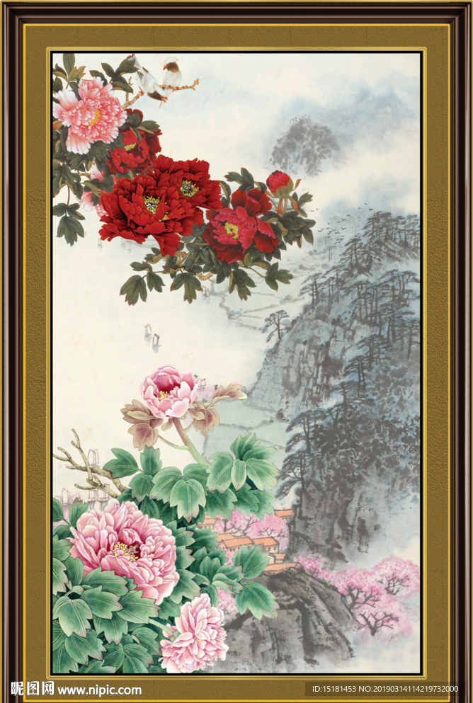 国画牡丹