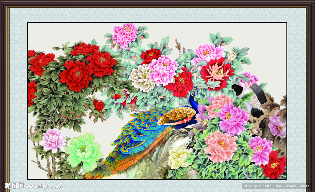 国画牡丹
