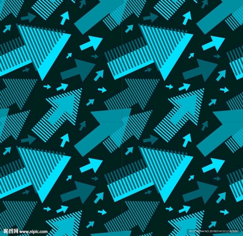 抽象箭头印花图案