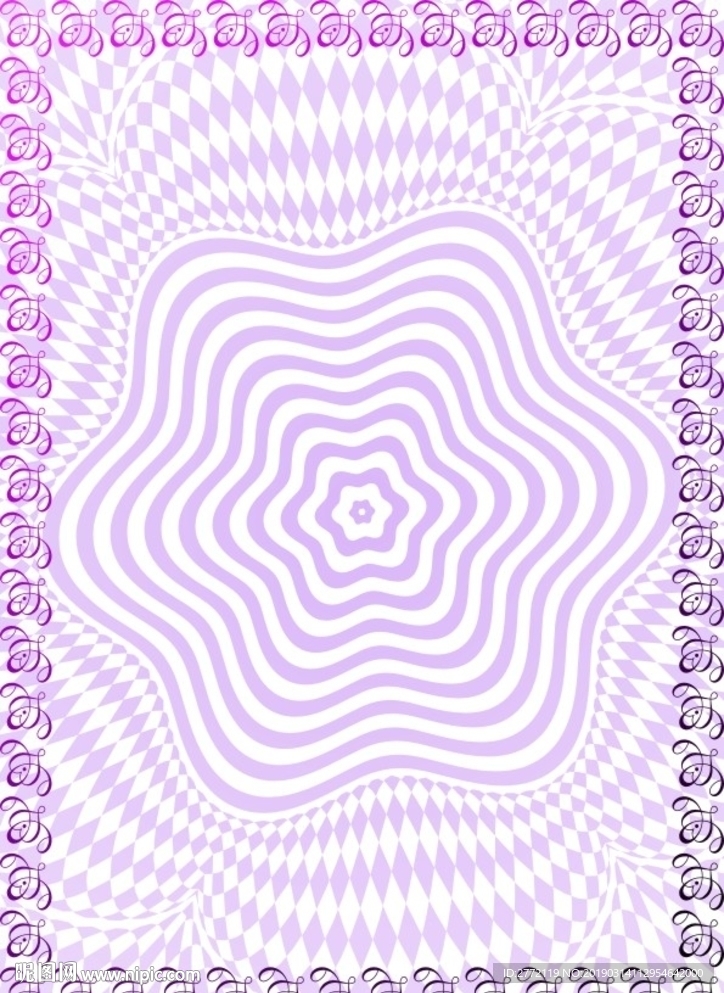 粉紫 经营证书纹