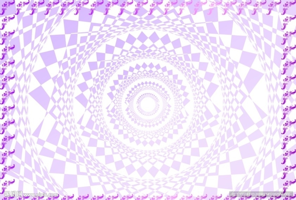 紫花朵-加盟证书纹