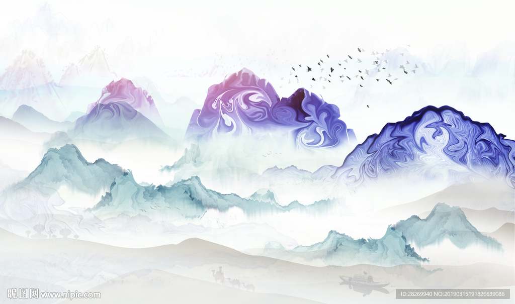 工笔山水画