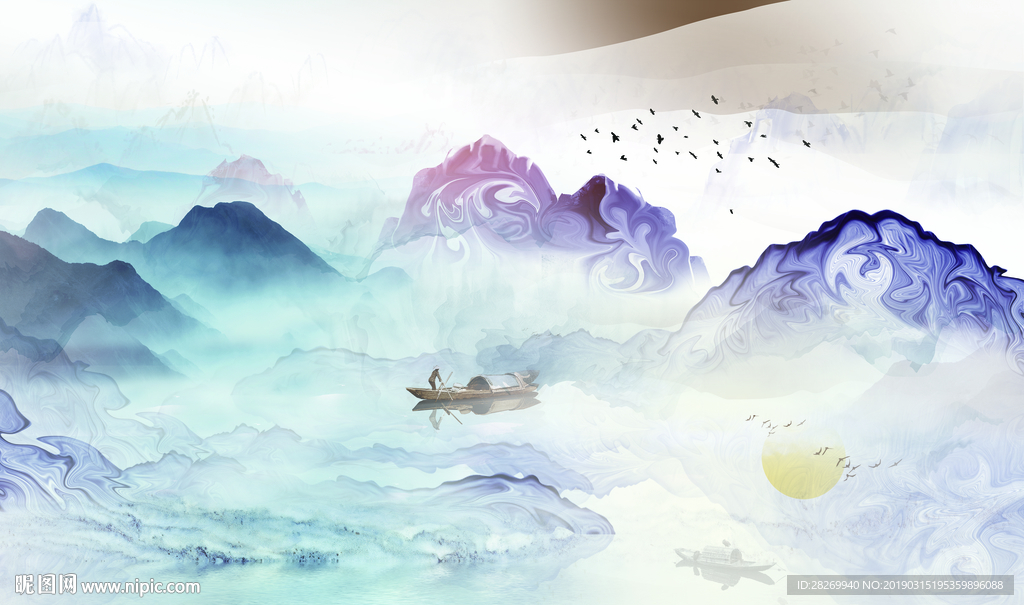 工笔山水画