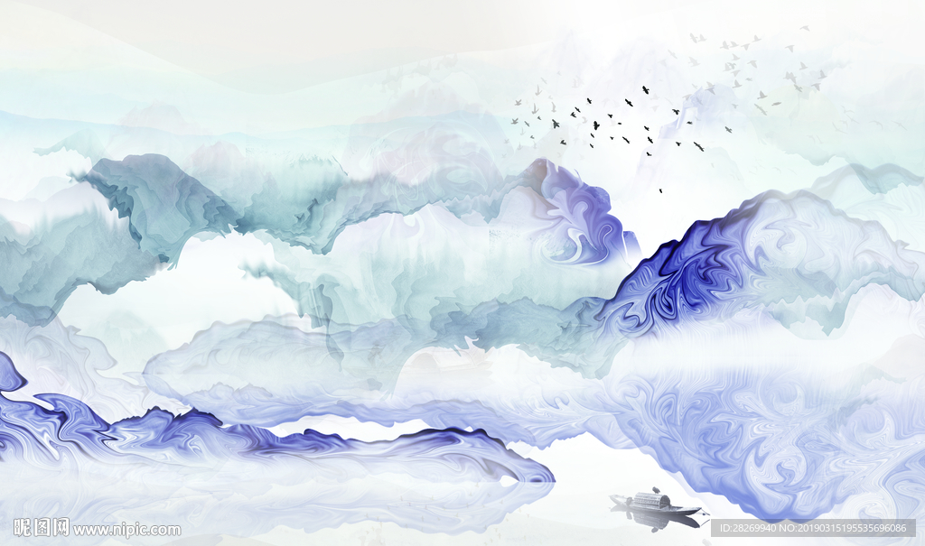工笔山水画