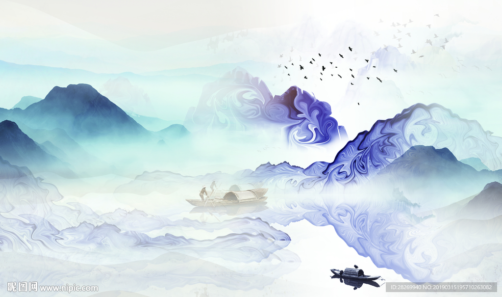 工笔山水画