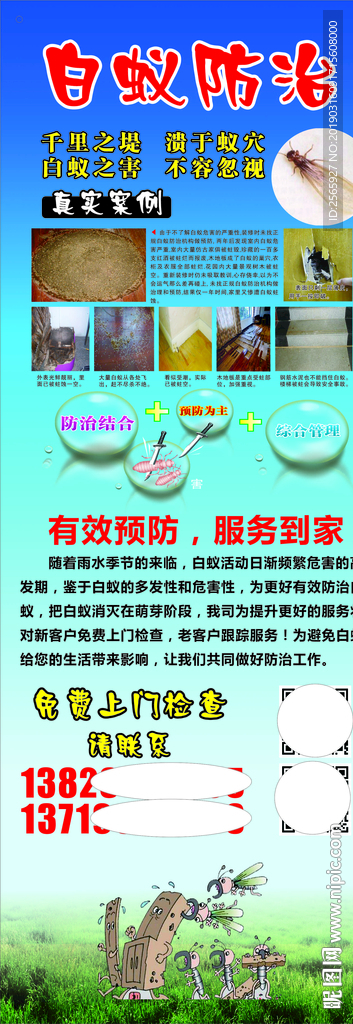 白蚁防治广告海报展架