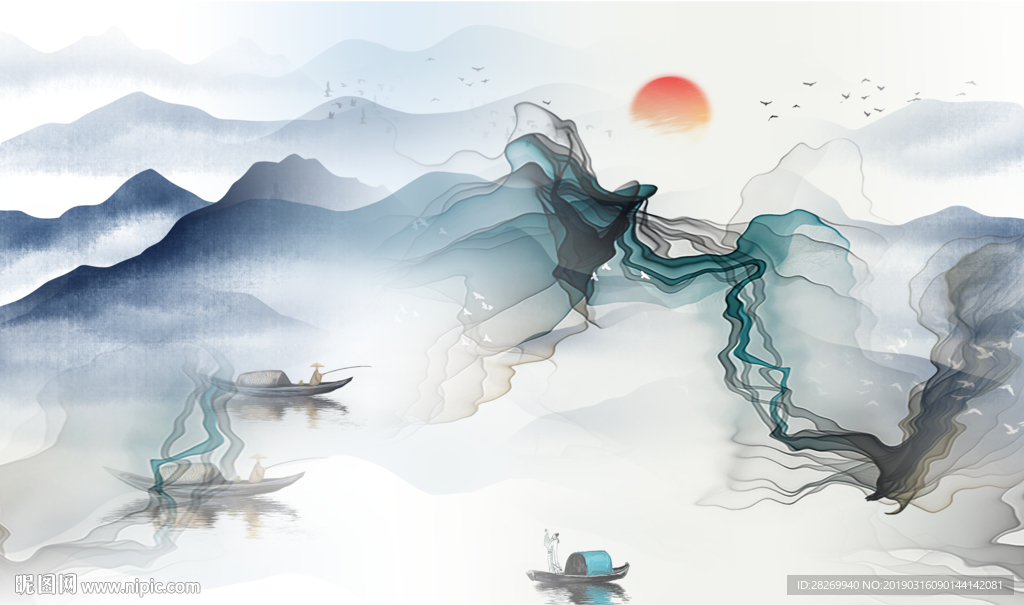油画山水