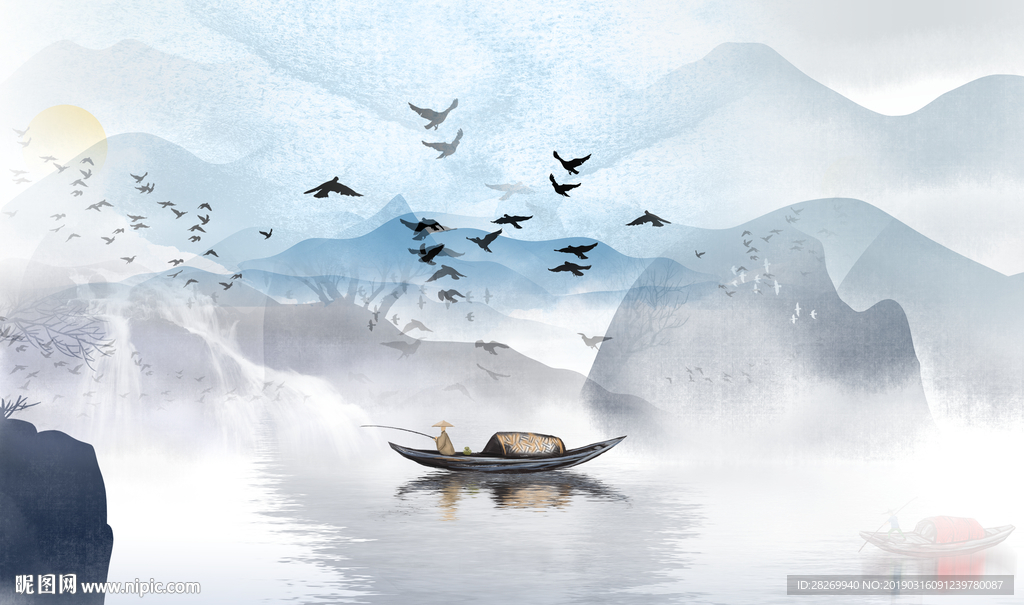 油画山水