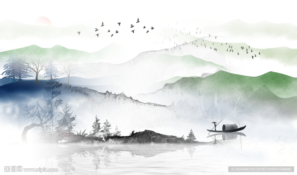 现代山水