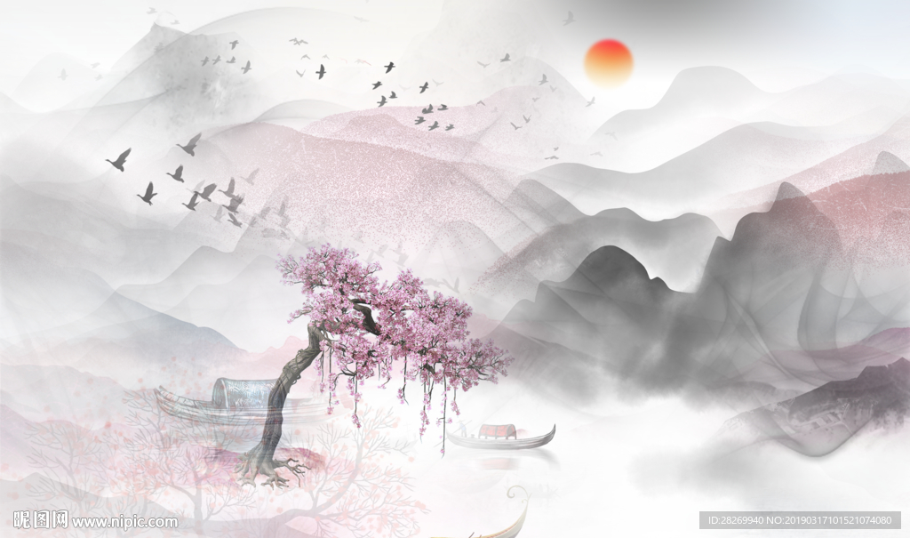 现代山水