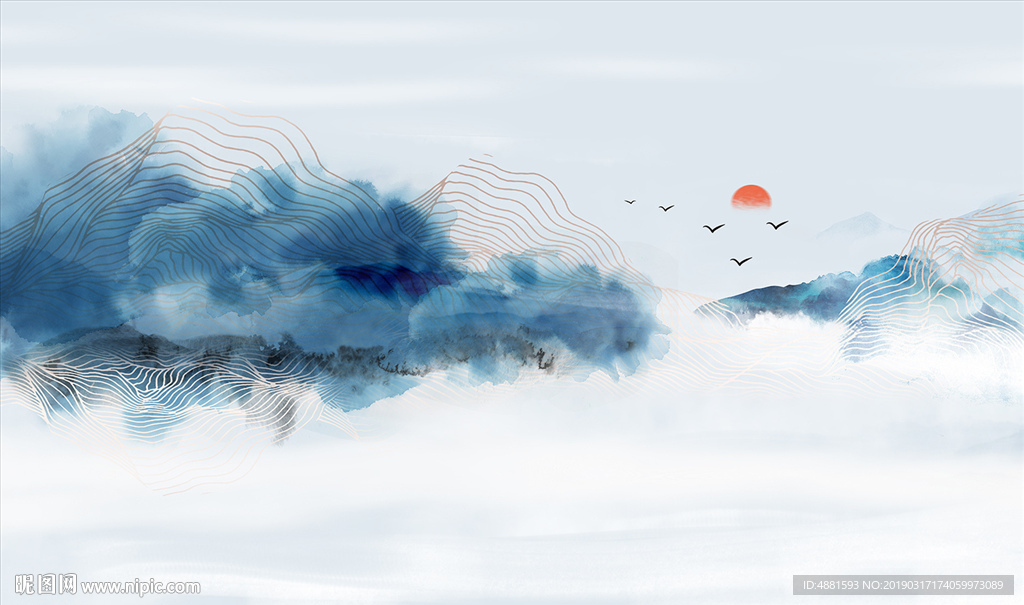 抽象山水画