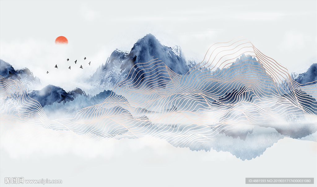 抽象山水画