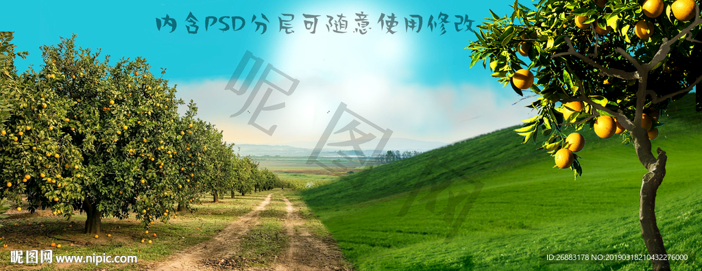 绿色果树背景
