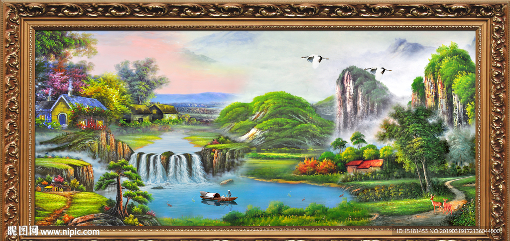 大好河山 油画风景