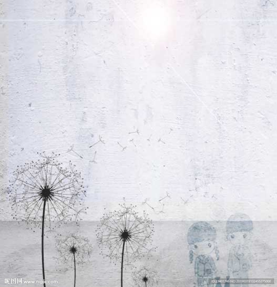 复古清新背景板