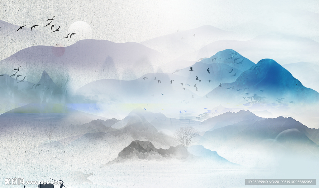 水墨山水画