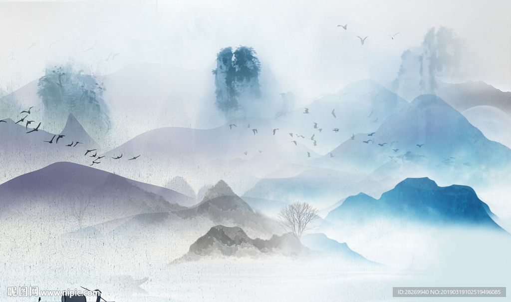 水墨山水画