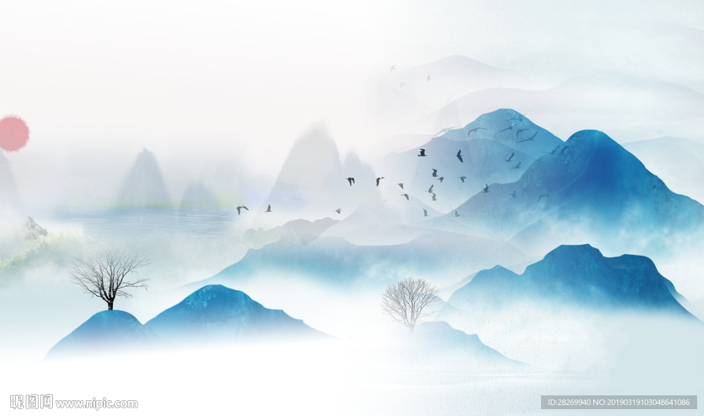 水墨山水画