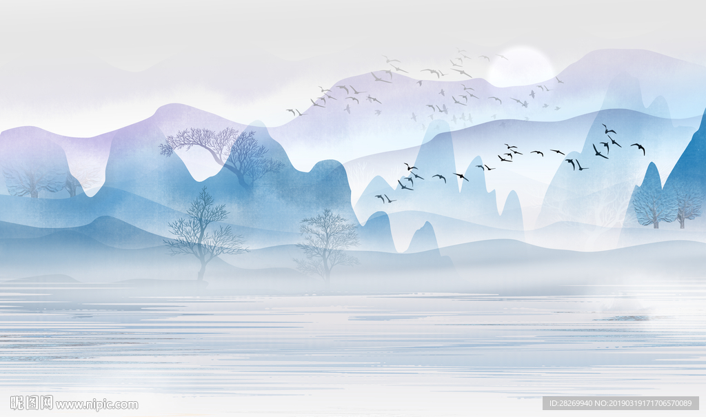 山水背景