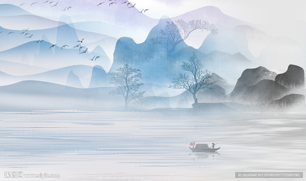 山水背景