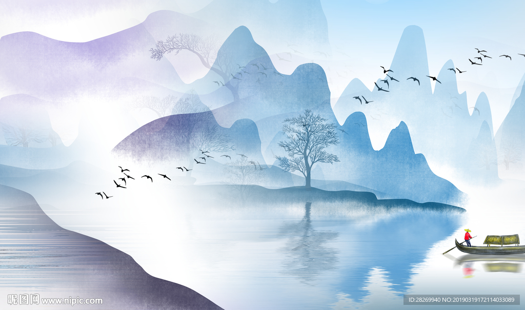 山水背景墙