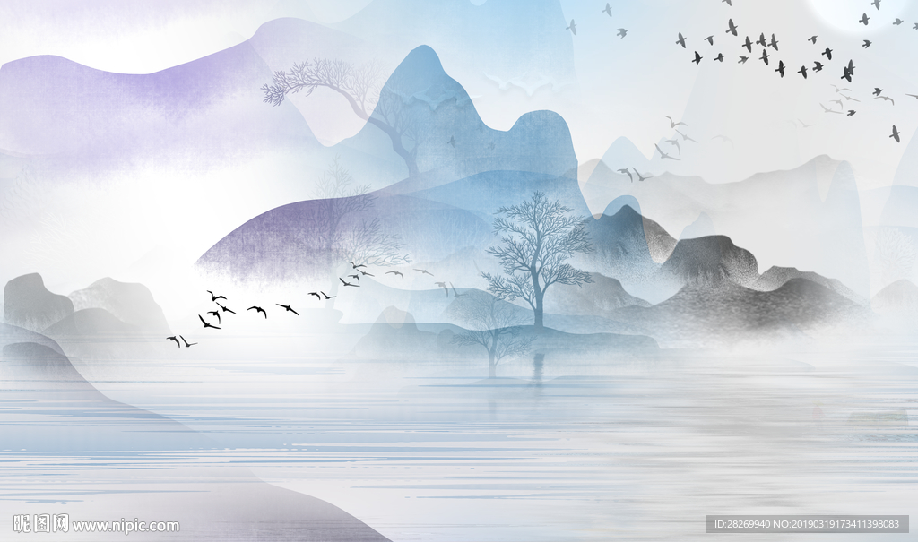 山水壁画