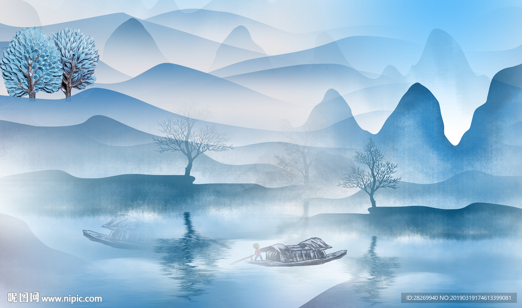 山水壁画