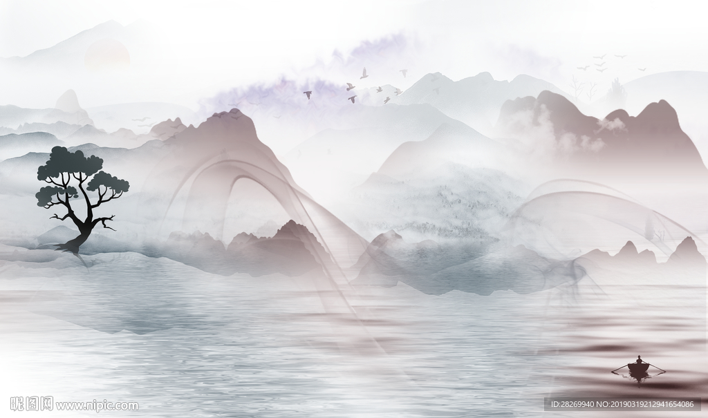 山水壁画