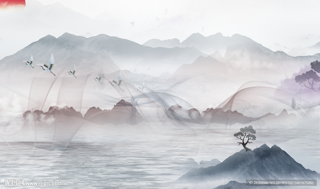 山水壁画