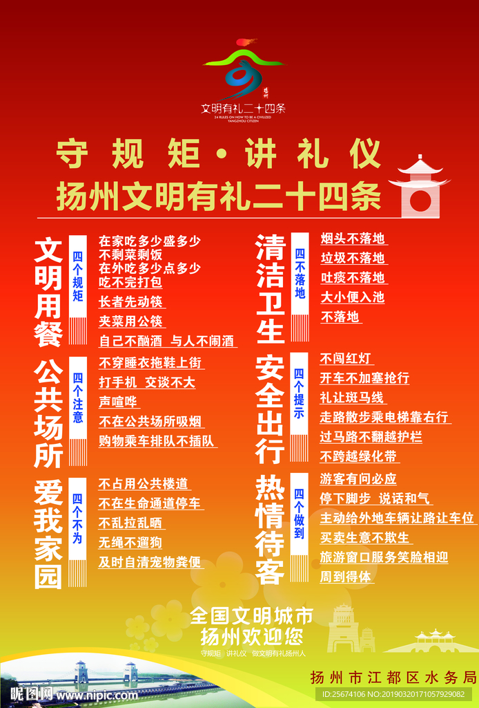 扬州文明有礼二十四条