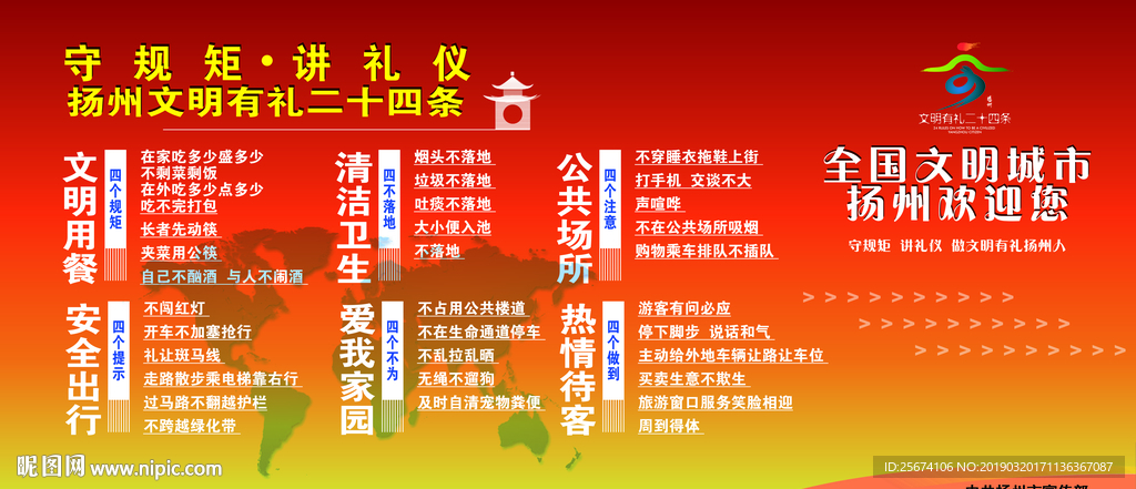 扬州文明有礼二十四条