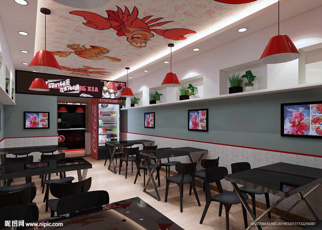 3D效果图 餐饮 3D设计
