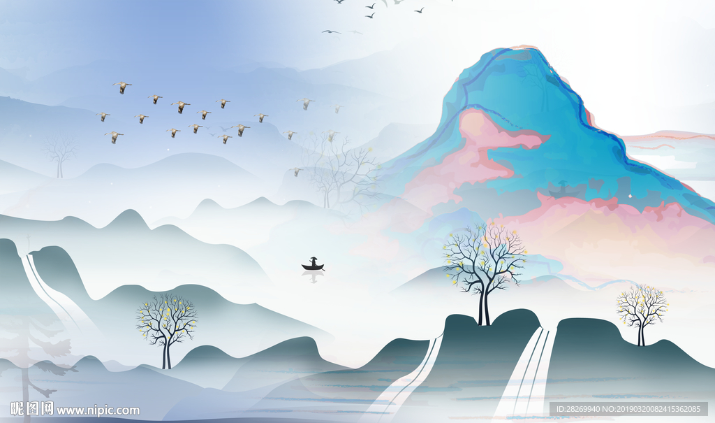 国画山水画