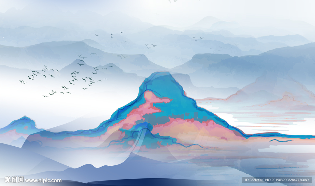 山水壁画