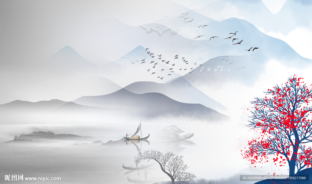 抽象山水