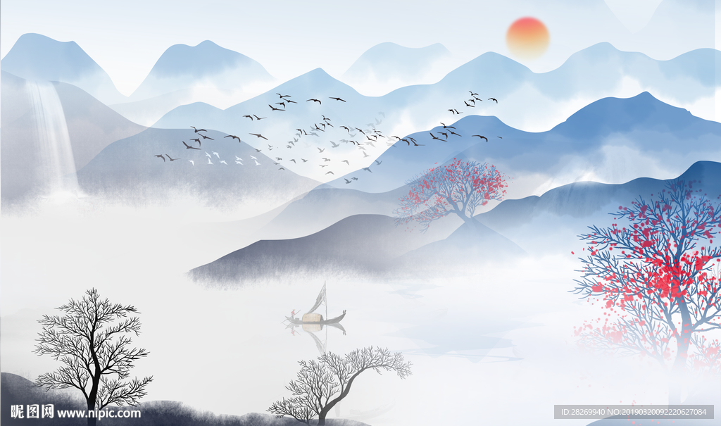 抽象山水
