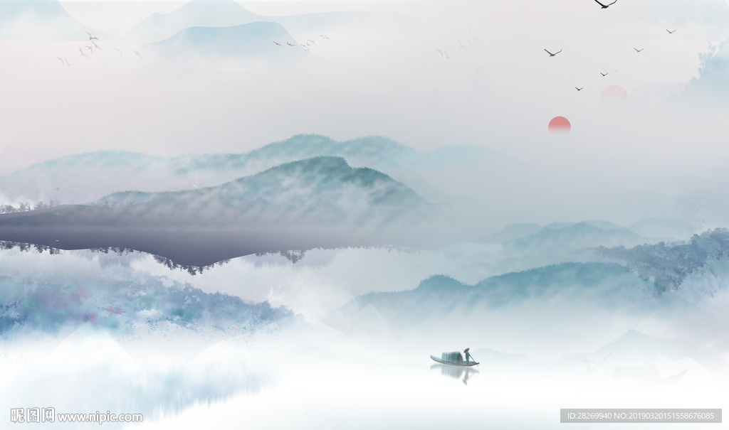 抽象山水