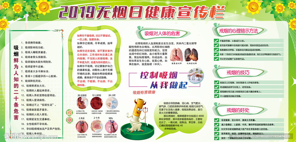 2019年无烟日宣传栏