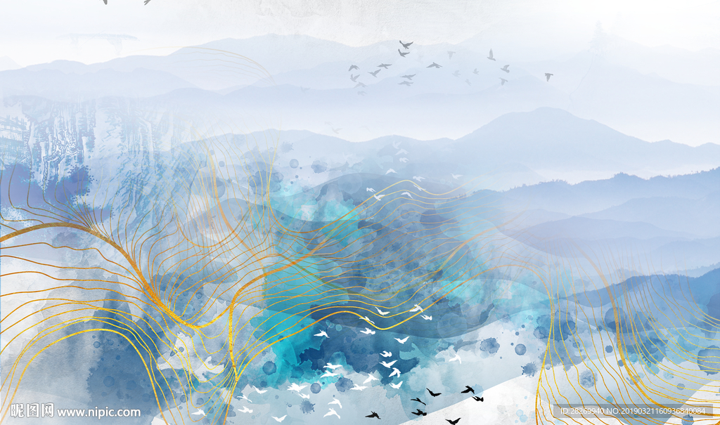 山水背景